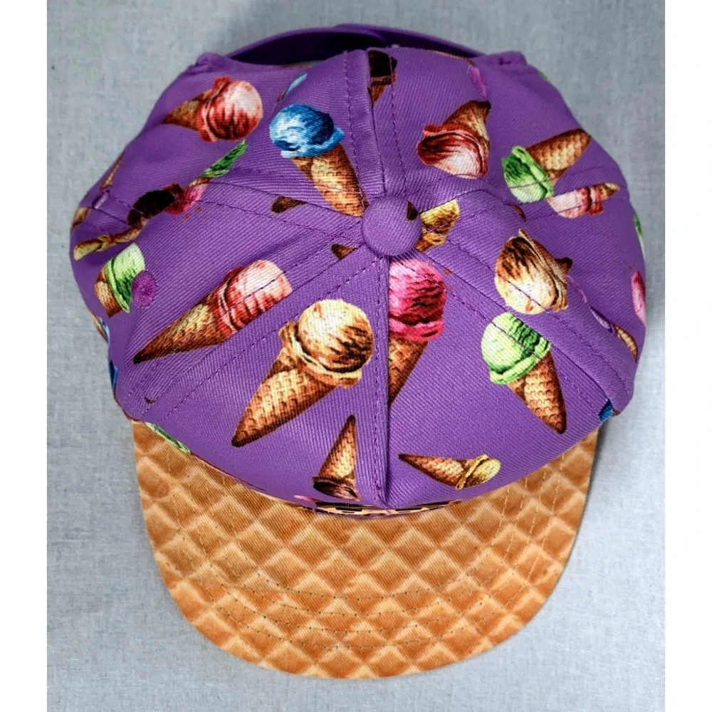 NEW Ice Cream Hat Waffle Brim Youth Snapback Trucker Cap NWT